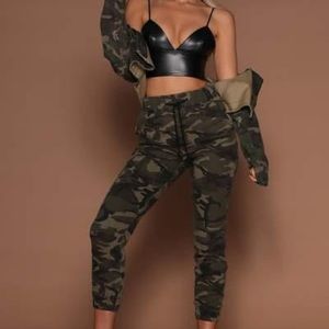 Meshki camo joggers and top
